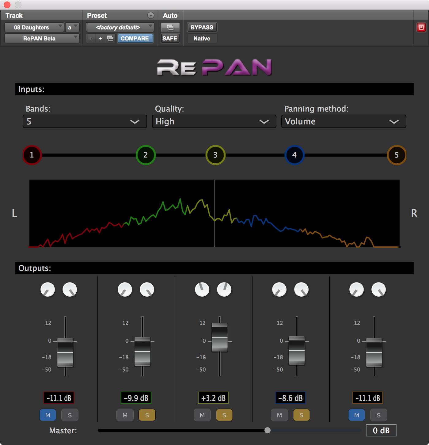 AudiosourceRE RePan Real-Time Panning Separation of Stereo Mixes