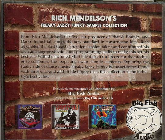 Big Fish Rich Mendelson Freaky Jazzy Funky 3 Disc Open Box