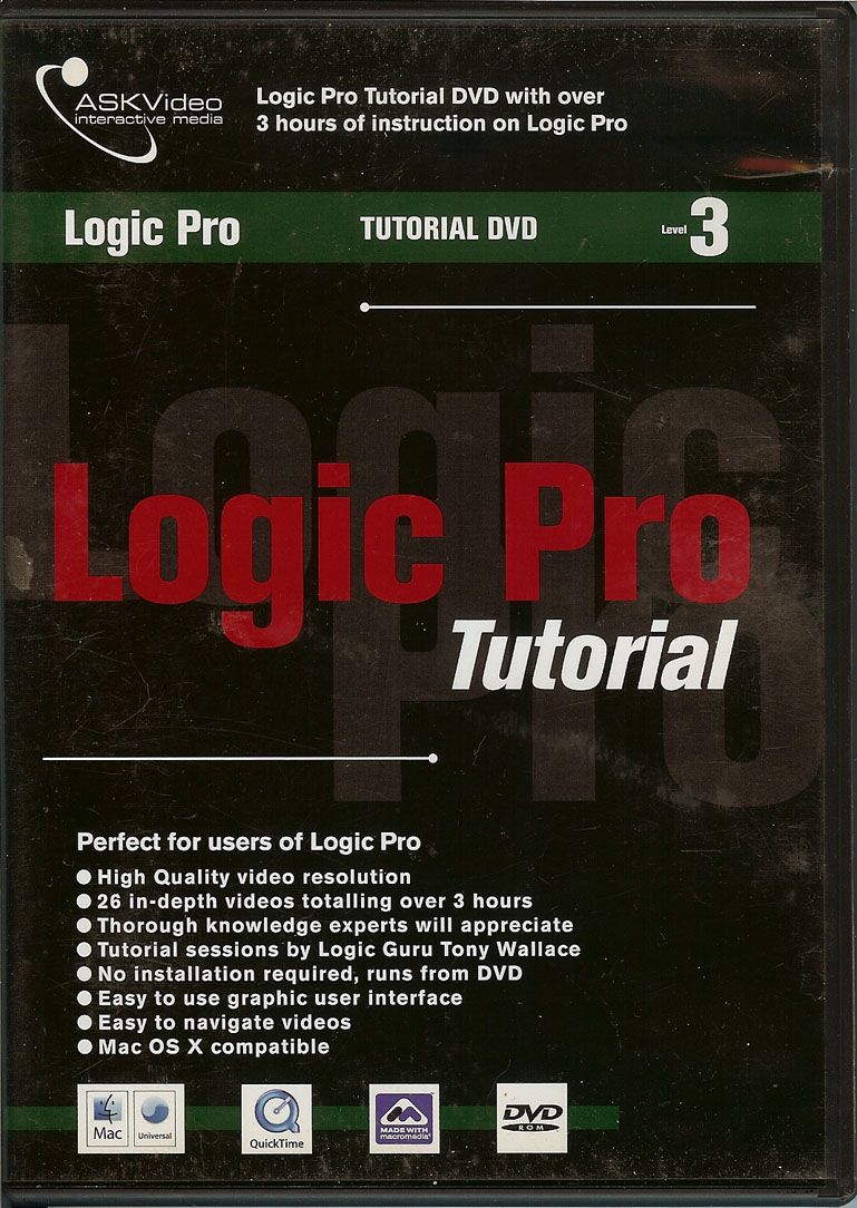 ASKVideo Logic Pro 7 Tutorial DVD Rom Level 3 USED