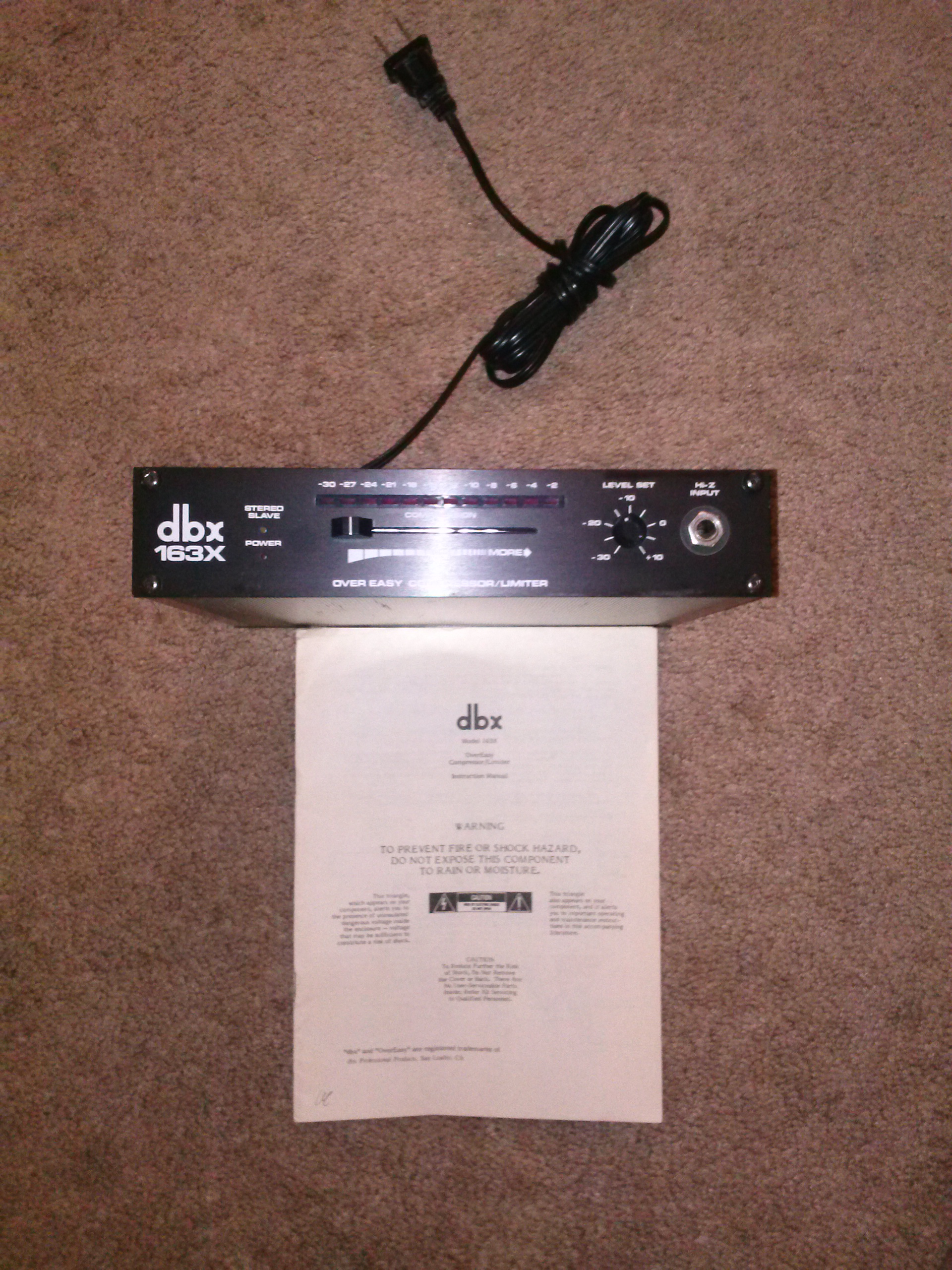 dbx 163x Over Easy Compressor Used