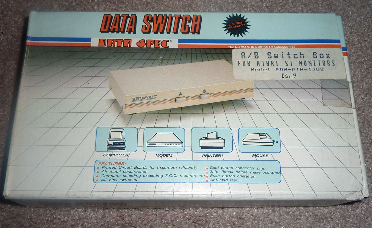 New Old Stock Data Spec A/B Switcher for Atari Monitors