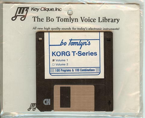 Bo Tomlyn Korg T Series Volume 1 Patch Disk