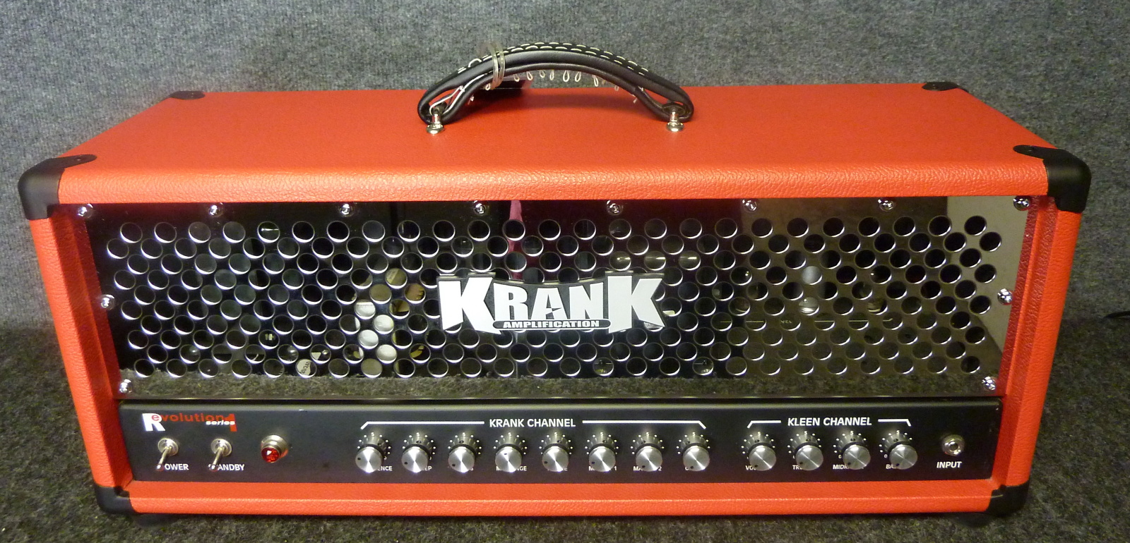 Krank Revolution 1 100W Tube Guitar Amp Head Red Chrome Grill