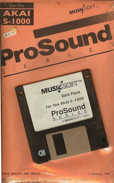 MusicSoft ProSound Akai S1000 Dark Piano Floppy Disk