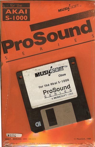 MusicSoft ProSound Akai S1000 Oboe Floppy Disk