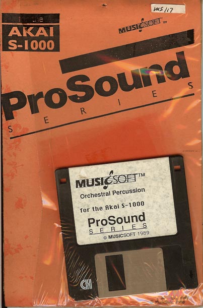 MusicSoft ProSound Akai S1000 Orchestral Percussion Floppy Disk