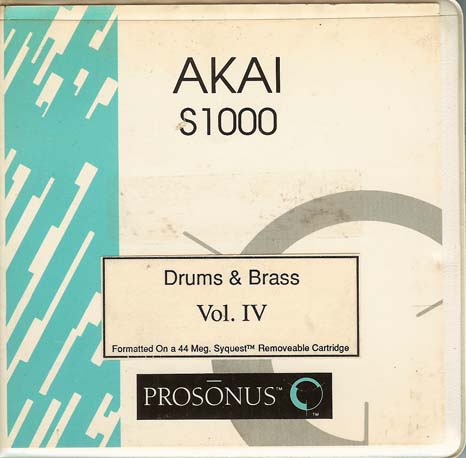 Prosonus Akai S1000 Drums and Brass V4 Sysquest Disk