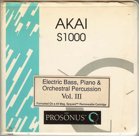 Prosonus Akai S1000 El Bass, Piano & Orch Perc V3 Sysquest Disk