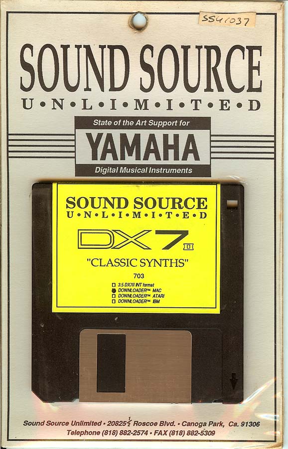 Sound Source Unlimited DX7II "Classic Synths" Mac Downloader