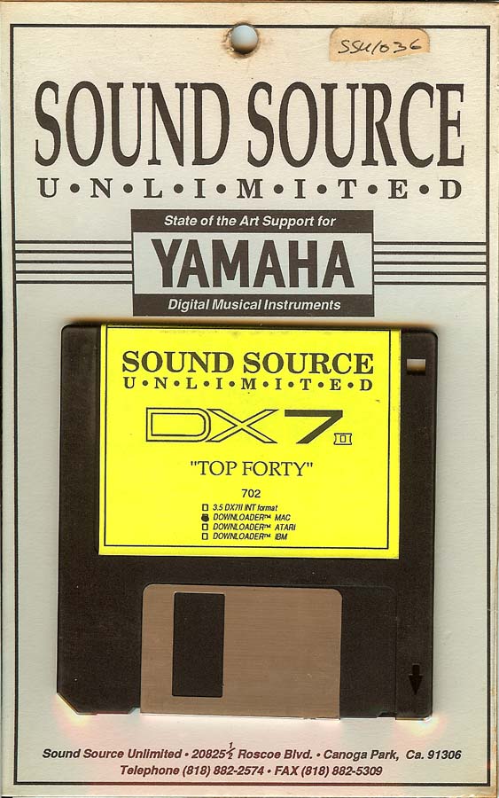 Sound Source Unlimited DX7II "Top Forty" Mac Downloader