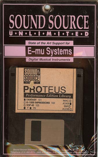 Sound Source Unlmtd EMU Protues 1 Fantasy Atari Disk