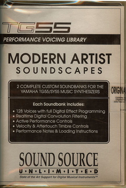 Sound Source Unlimited Yamaha TG55 Modern Artist Rom