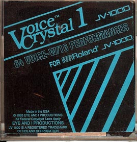 Voice Crystal Roland JV1000 Volume 1 Patch Disk