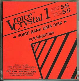 Voice Crystal Yamaha SY55/TG55 Mac Format Volume 1 Patch Disk