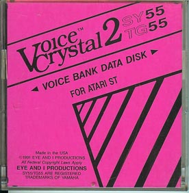 Voice Crystal Yamaha SY55/TG55 Atari Format Volume 2 Patch Disk