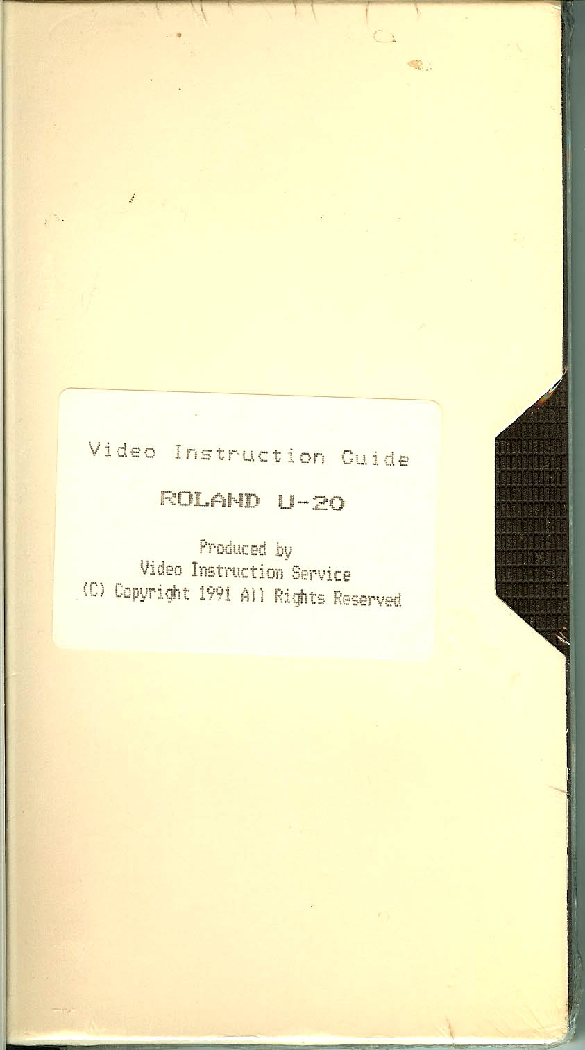 VIS Roland U-20 Video Instruction Manual Video Tape