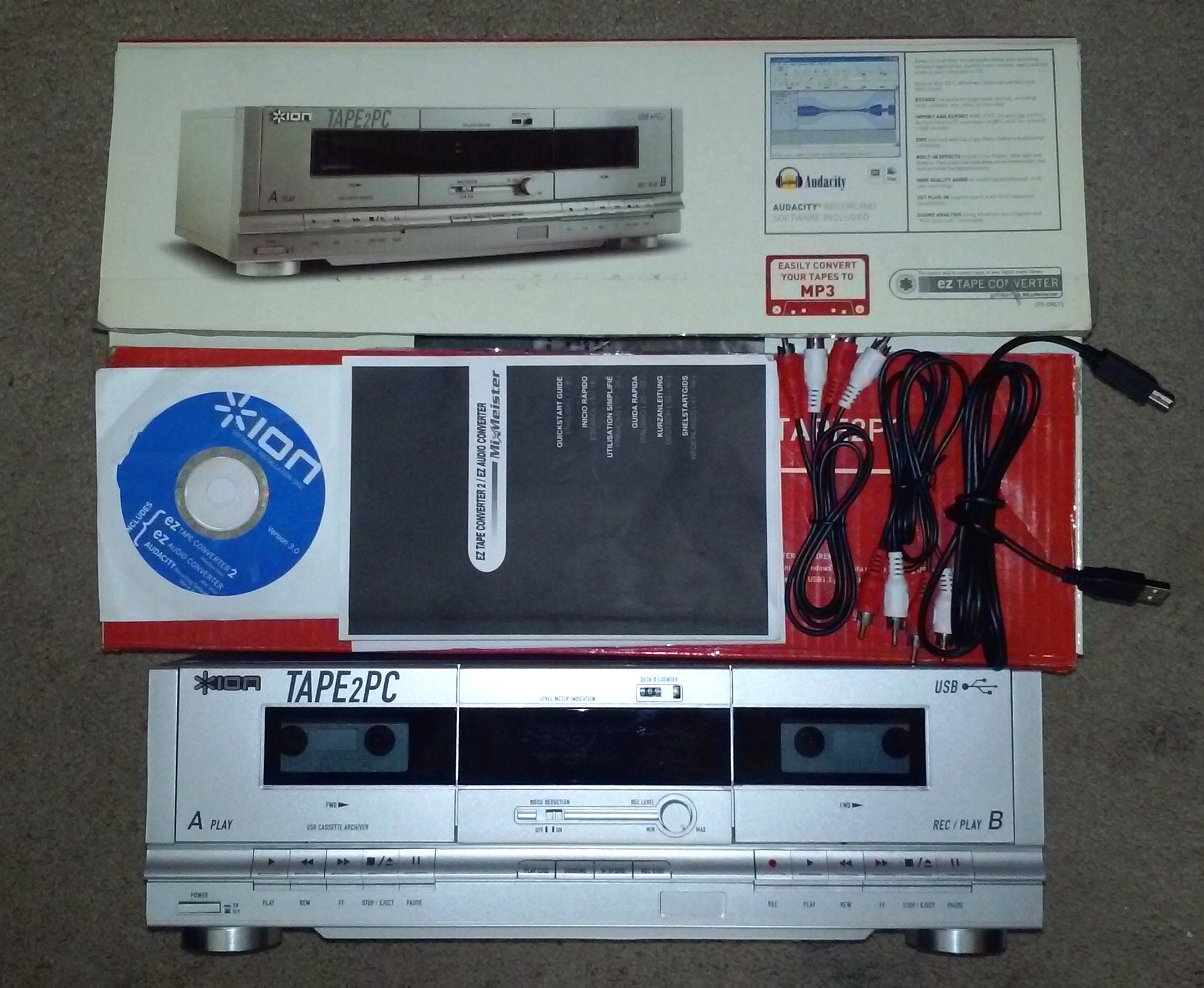 ION Tape 2 PC Dual Cassette with USB Used