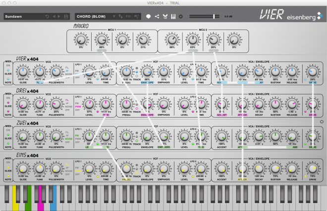 Eisenberg Vier Mac PC Software Synthesizr eLicense