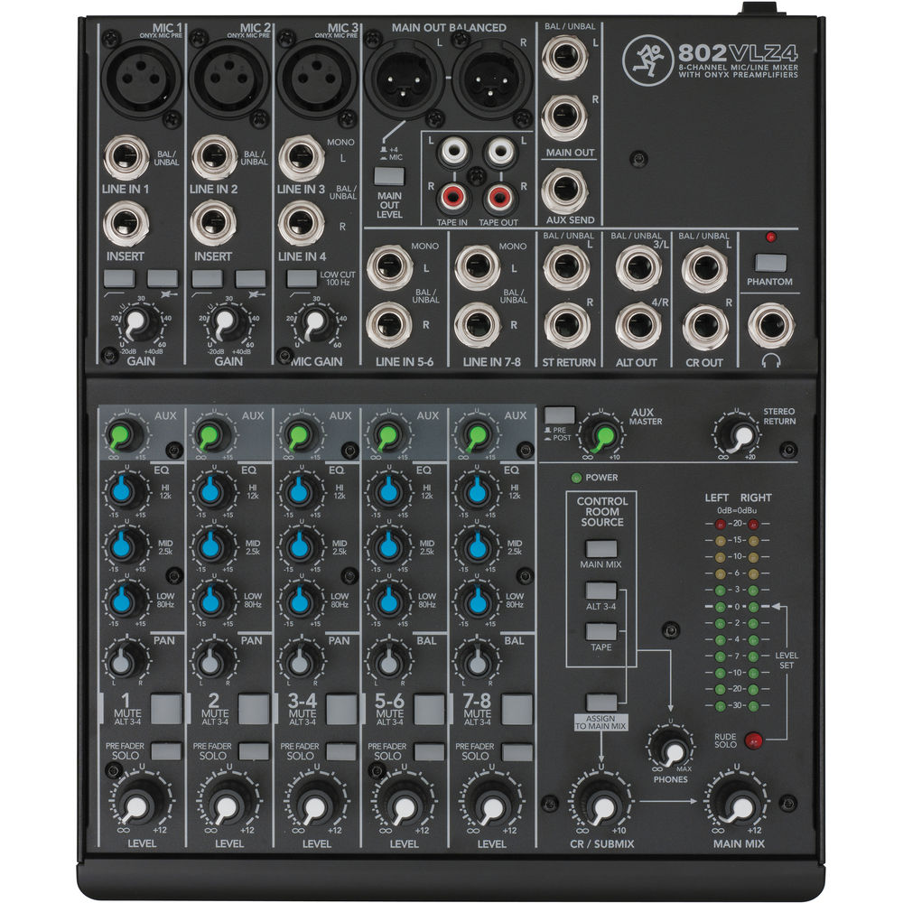 Mackie 802VLZ4 8-Channel Ultra-Compact Mixer