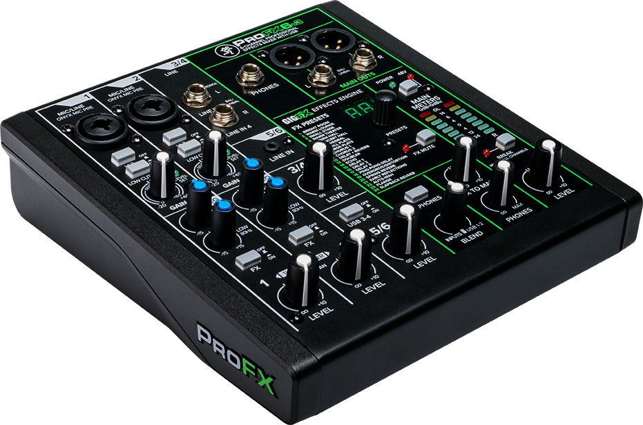 Mackie ProFX6v3 6 Channel Professional Effects Mixer with USB