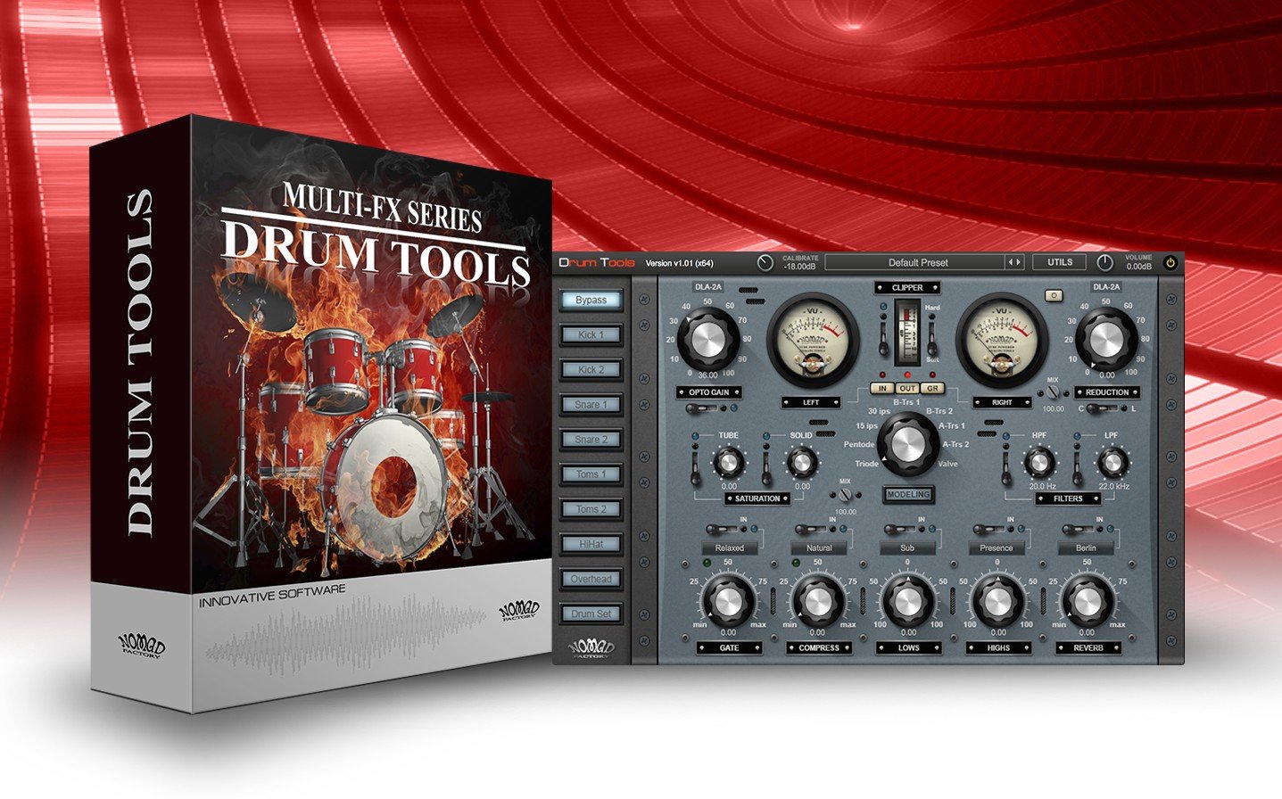 Nomad Factory Drum Tools Multi-FX Rack Plug-in eLicense