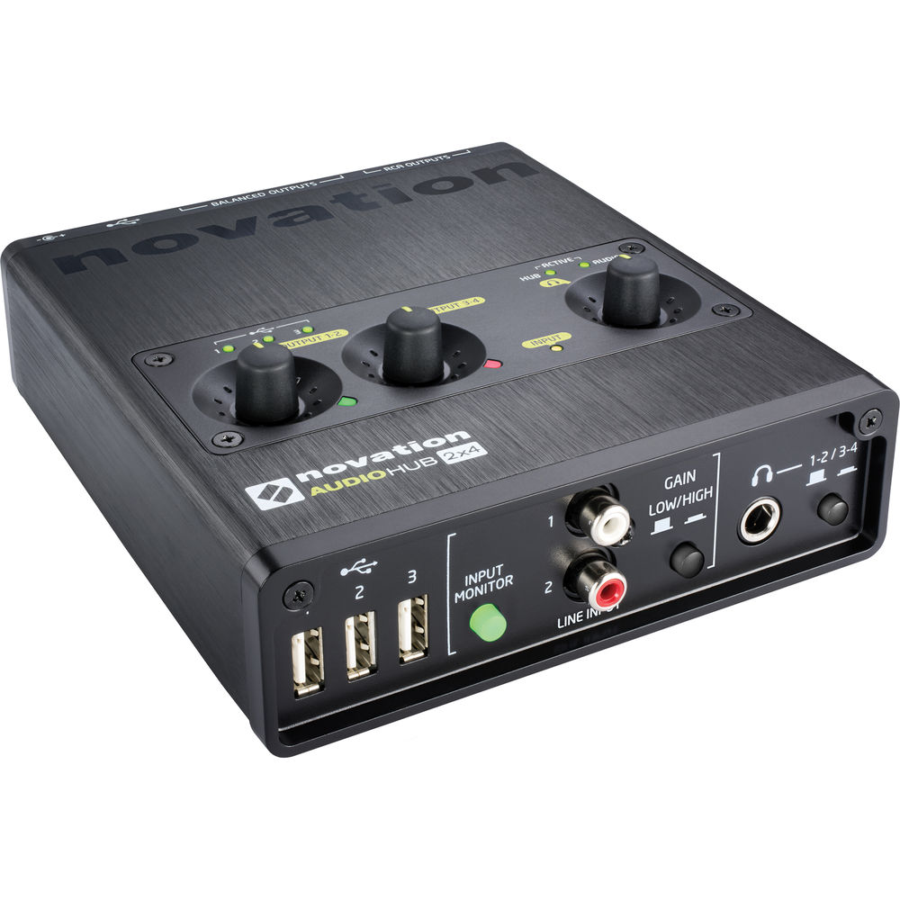 Novation Audiohub 2x4 Audio Interface and USB Hub