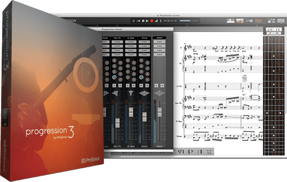 PreSonus Progression 3 Mac PC Guitar, Drum Notation eLicense