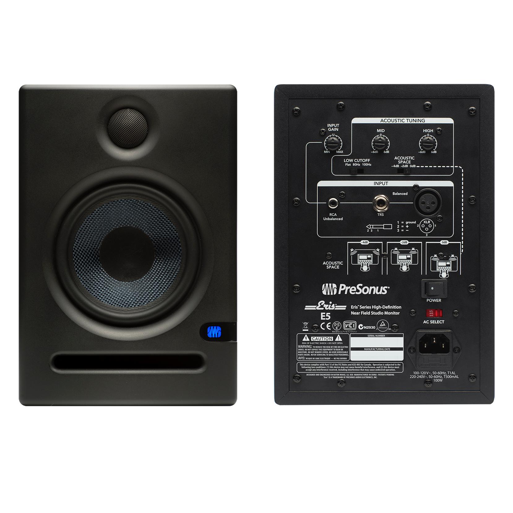 PreSonus Eris E5 Two-Way Active 5.25" Studio Monitor (Each)