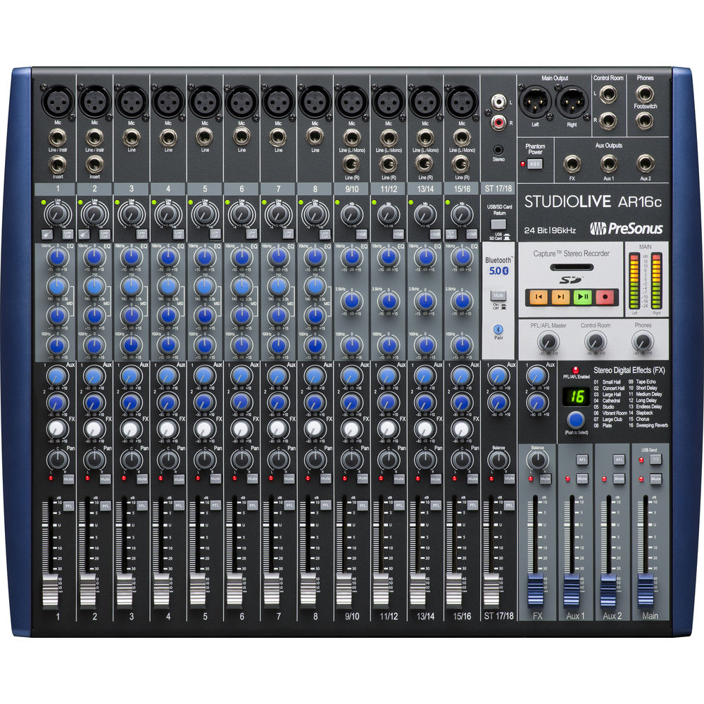 PreSonus StudioLive AR16c USB-C 18-Channel Hybrid Mixer