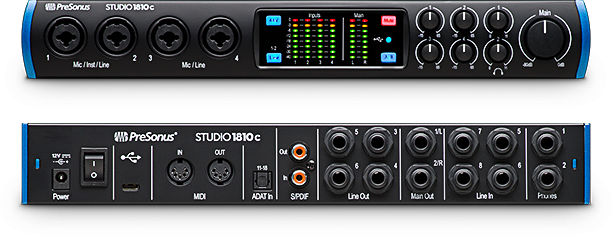 PreSonus Studio 1810c Desktop 18x8 USB Type-C Audio/MIDI In