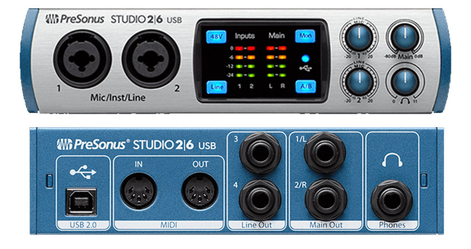 Presonus Studio 26 2x6 Mac PC USB 2.0 Audio MIDI interface