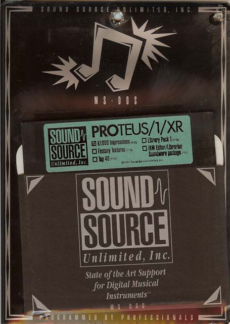 Sound Source Unlmtd EMU Protues 1 K1000 Impressions MS DOS Disk