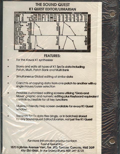 SoundQuest K1 Amiga Editor Librarian