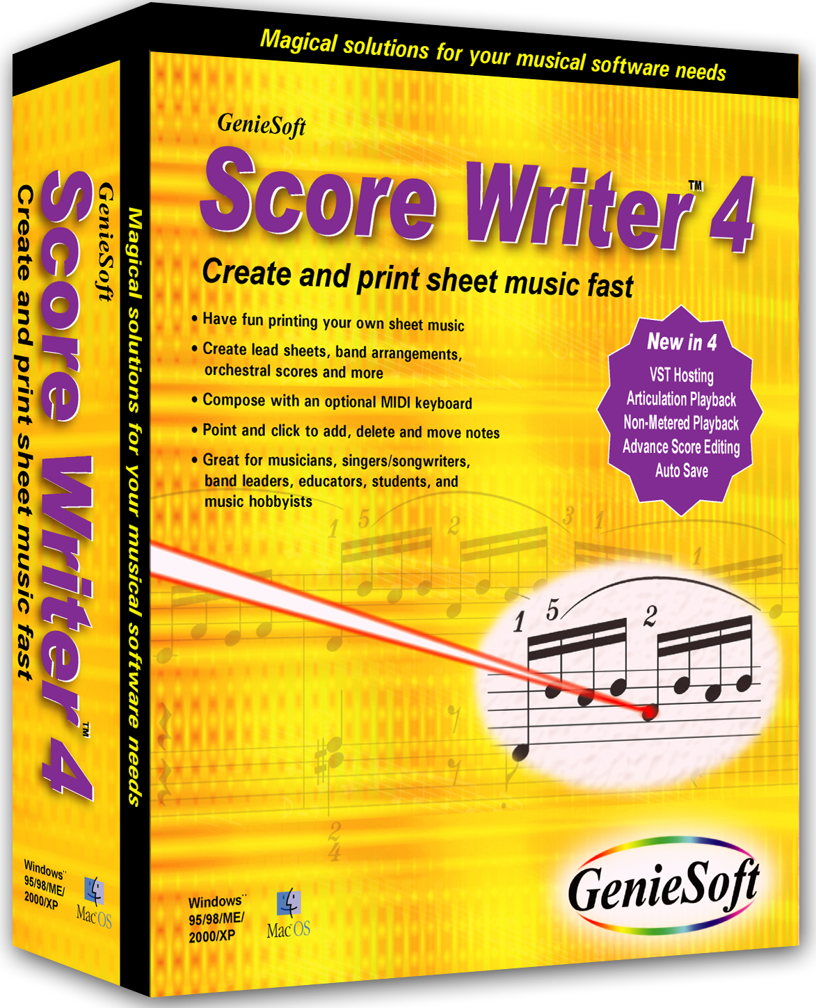 Sonic Scores ScoreWriter 4 Mac PC Notation Software