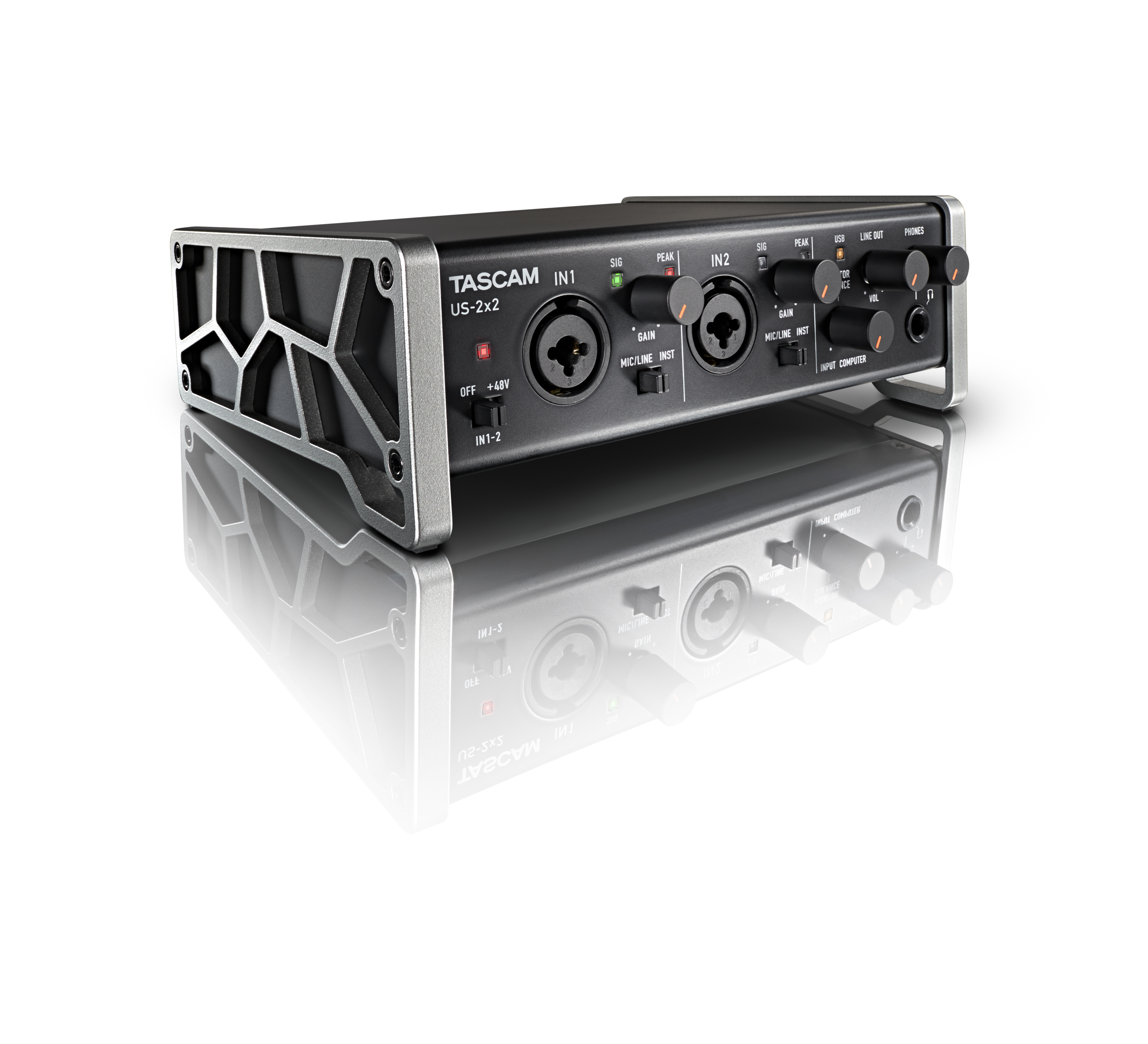 Tascam US 2X2 USB Mac PC iOS Audio Interface