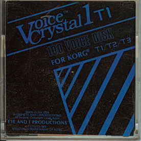 Voice Crystal Korg T1 T2 T3 Volume 1 Patch Disk