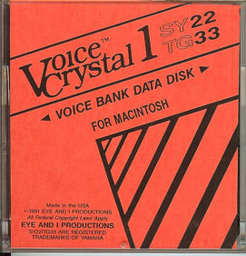 Voice Crystal Yamaha SY22/TG33 Mac Format Volume 1 Patch Disk