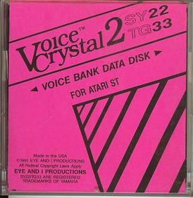 Voice Crystal Yamaha SY22/TG33 Atari Format Volume 2 Patch Disk