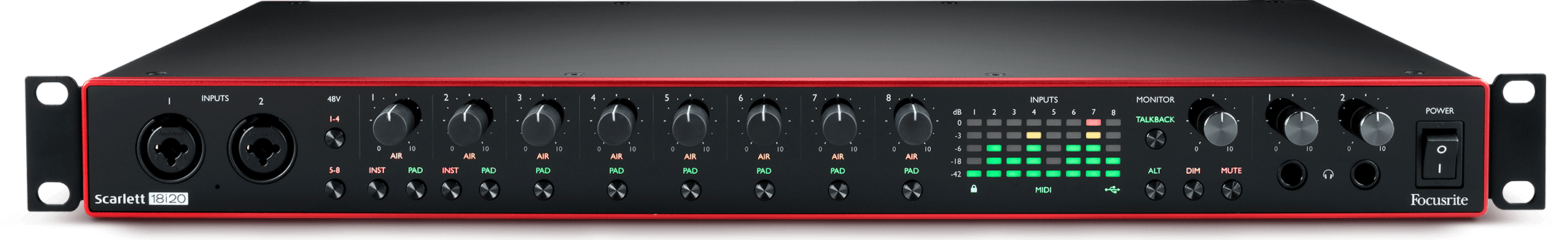 Focusrite Scarlett 18i20 3rd Gen Mac PC USB Audio Interface